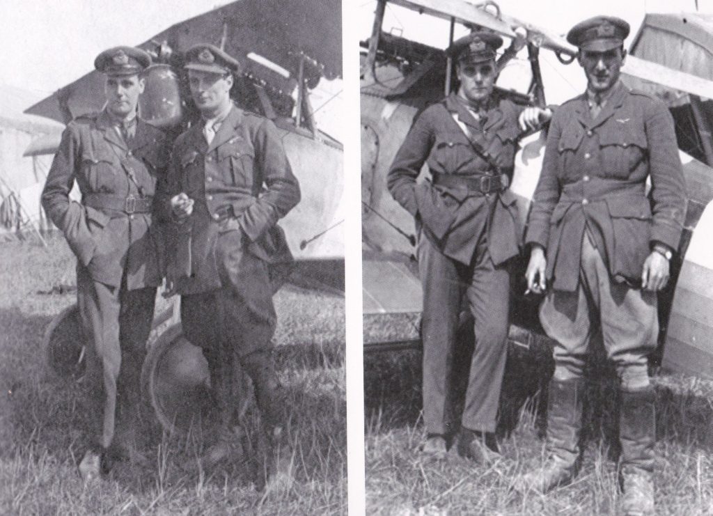 WW1 Leaders of 6RNAS.  Maj MacLaren, CO in 1917 on extreme right.